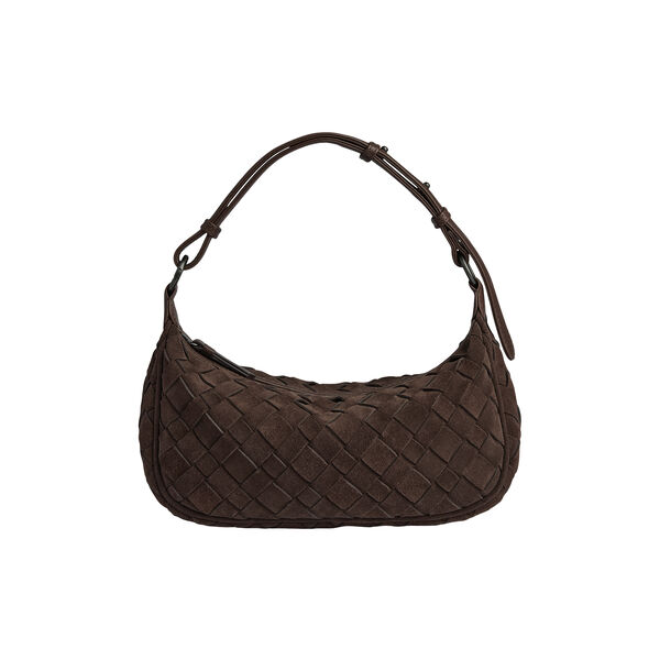 Mini MuseMBG Tasche Sue. Geflochten, dark brown, Markberg