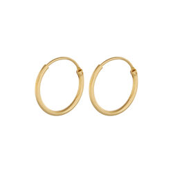 Tiny Plain Hoop Ohrringe, gold, Pernille Corydon Jewellery
