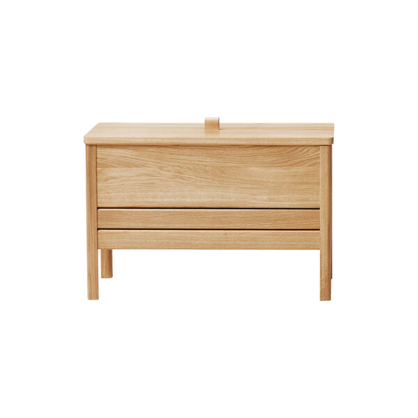 A Line Storage Bench, oak, Form & Refine