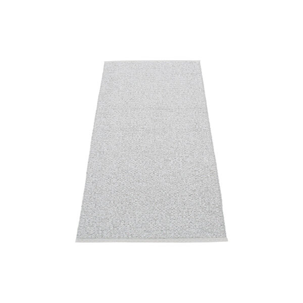 Svea Plastic Rug, grey metallic/light grey, Pappelina