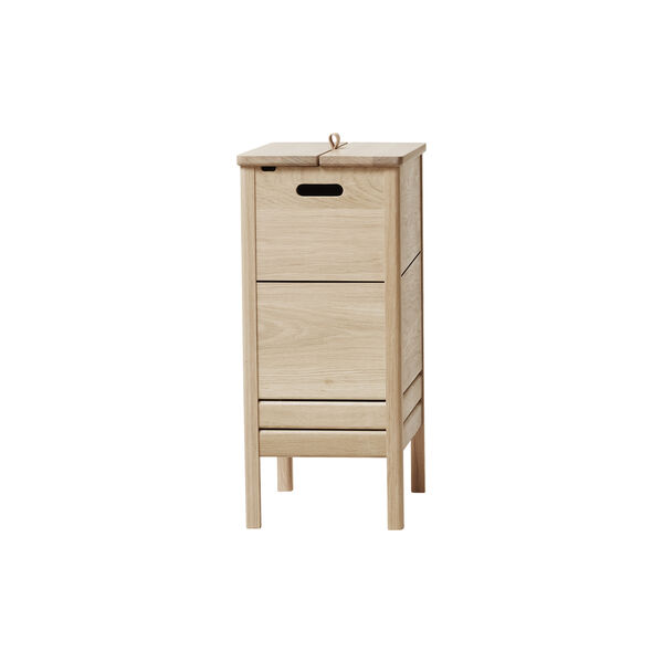 A Line Laundry Box, white oiled oak, Form & Refine