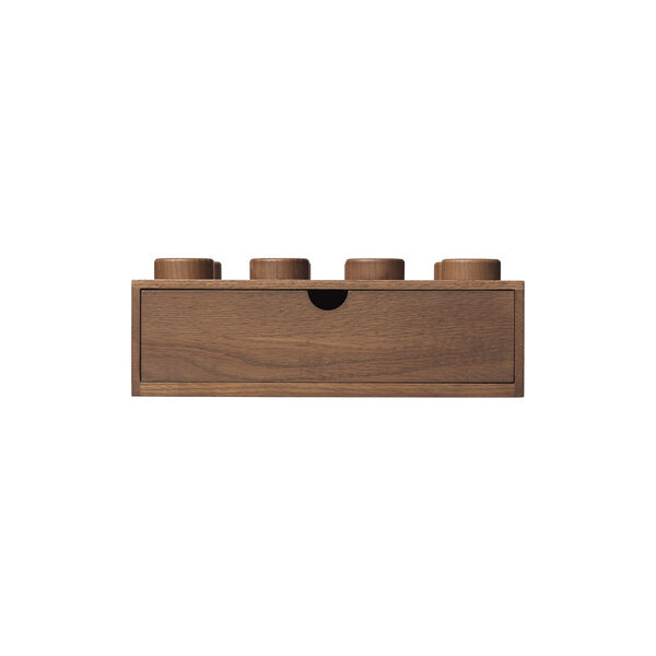 LEGO&reg; 2x4 Desk Drawer, dark stained oak, Room Copenhagen