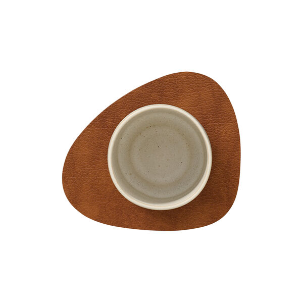 Bull glass mat Curve, cognac, LIND DNA