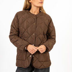 CC Heart ASTA locker geschnittene Steppjacke, chocolate brown, Coster Copenhagen