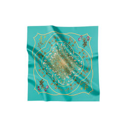 Turquoise Flower Feeling scarf, Flora Danica Denmark