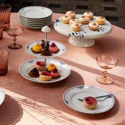 Mega Blau Gerippt Platte auf Fu&szlig;, Royal Copenhagen