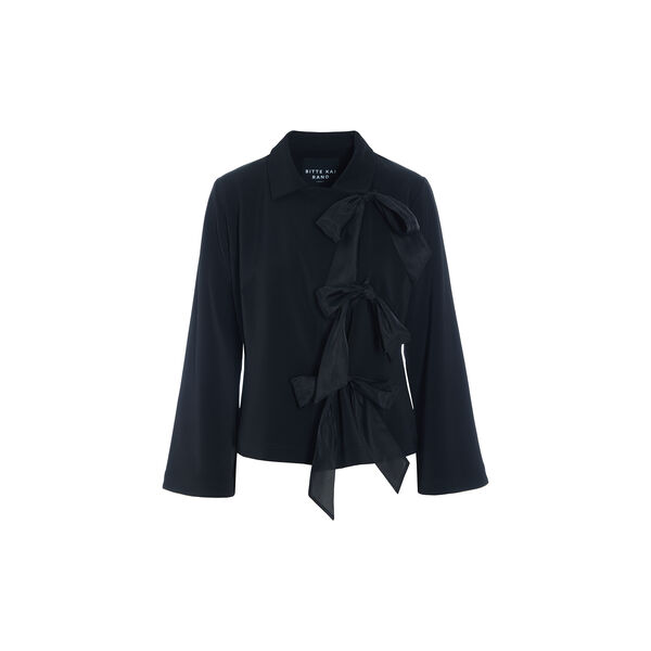 Sakura stretch jacket with bows, black, BITTE KAI RAND