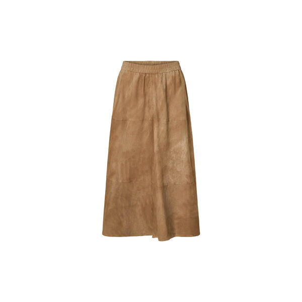 1014PBOJono suede long skirt, camel, PBO