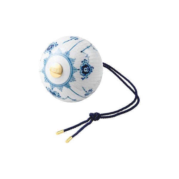 Musselmalet Riflet Weihnachtskugel, Royal Copenhagen