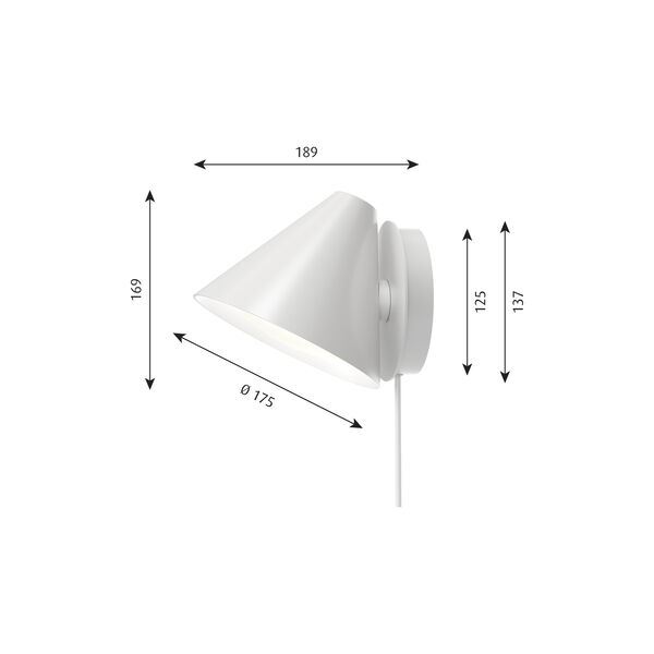 Keglen Wall Lamp, white, Louis Poulsen