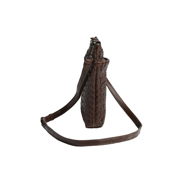 MaiaMBG Mini Crossbody Bag Weave, dark brown, Markberg