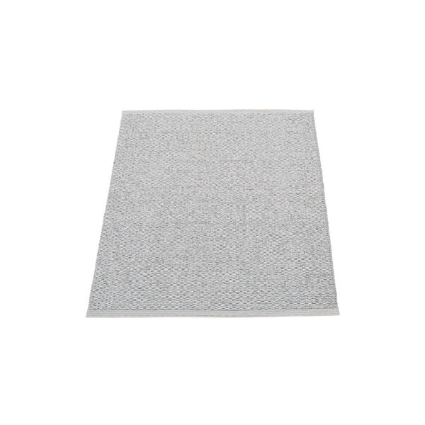 Svea Plastic Rug, grey metallic/light grey, Pappelina