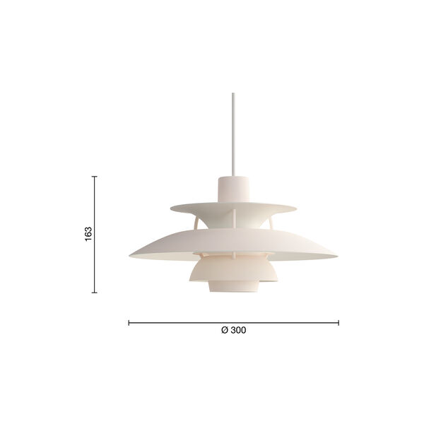 PH 5 Mini Monochrome Pendant, monochrome pale blush, Louis Poulsen