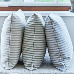 Outdoor Fine Stripe Kissen, green, Compliments
