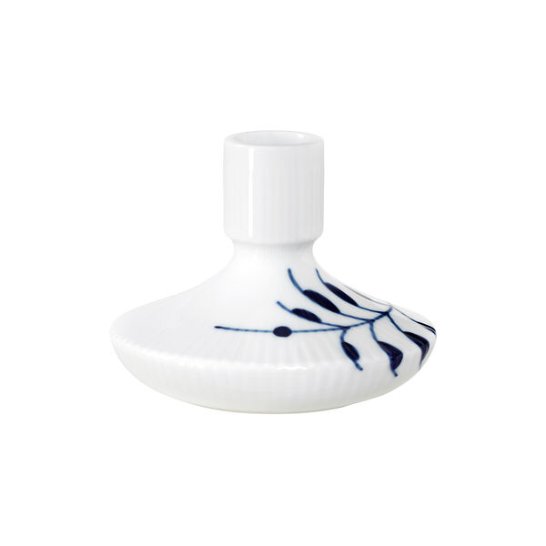 Blaue Mega-gerippte Kerzenhalter 8 cm, Royal Copenhagen