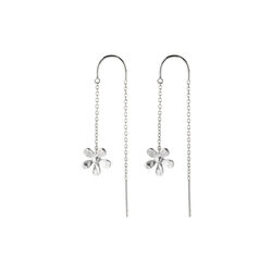 Wild&nbsp;Poppy&nbsp;Earchains, silver, Pernille Corydon Jewellery