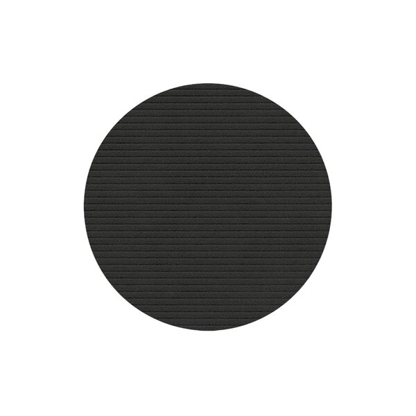 Corduroy glass mat Circle, black ink, LIND DNA