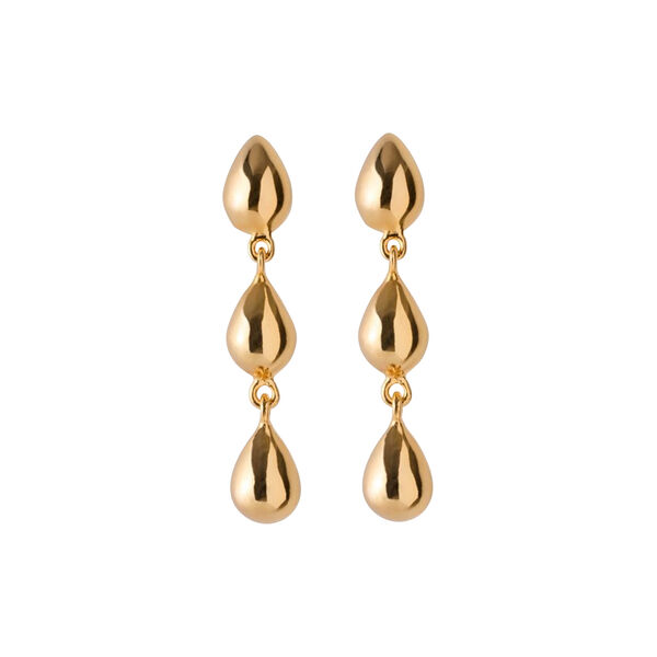 Rain Earrings, gold plated, Pernille Corydon Jewellery