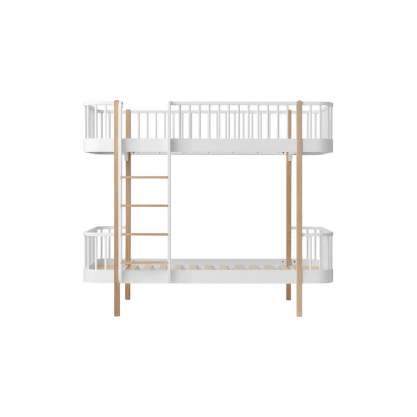 Wood Original Bunk Bed 90x200 cm, white/oak, Oliver Furniture