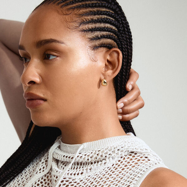 JUA Earrings, gold plated, Pilgrim