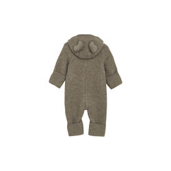 Pram Suit Ears Wool Fleece, savannah melange, HUTTEliHUT