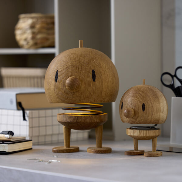 LED lampe L, oak, Hoptimist