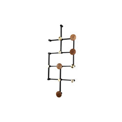 X•TEND Wall Rack, black/walnut, LoCa