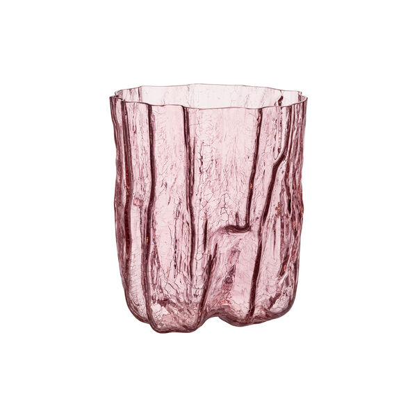 Craquel&eacute;-Vase, pink, Kosta Boda