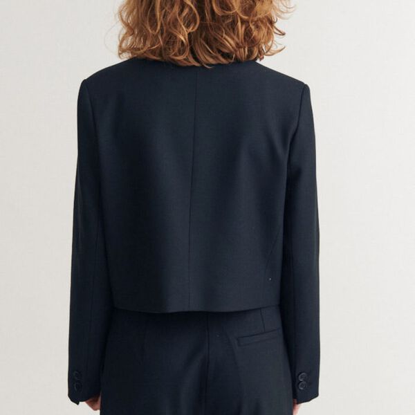 Radi Kurzjacke, navy melange, Basic Apparel