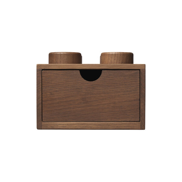 LEGO&reg; 2x2 Desk Drawer, dark stained oak, Room Copenhagen