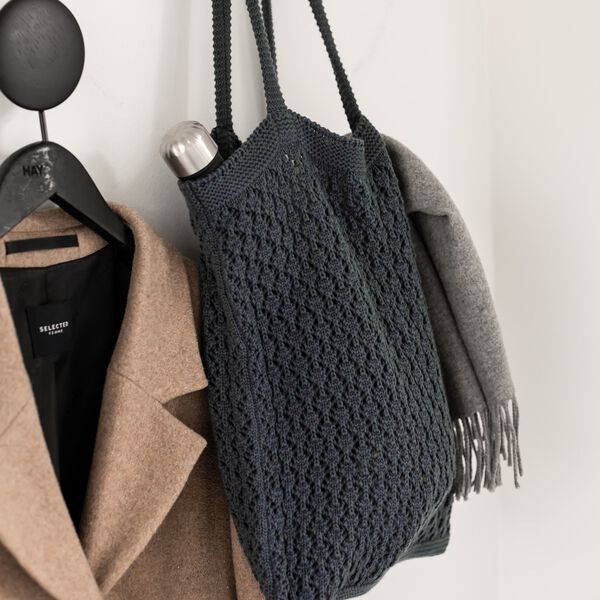 Knitted Bag, dark grey, By LOHN