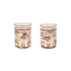 2 Pack Glitter Cups, rainbow, Konges Sl&oslash;jd