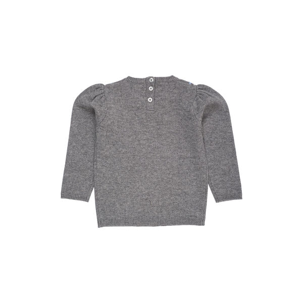 Kaschmir-Bluse mit Kragenverzierung, dark grey/blue comb., Copenhagen Colors Organics