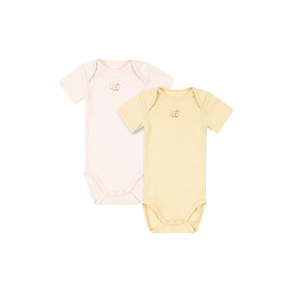 Perla 2 Pack SS Body, banana crepe/creole pink, Konges Sl&oslash;jd