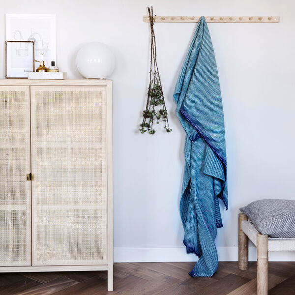 Una Plaid, blau, Røros Tweed