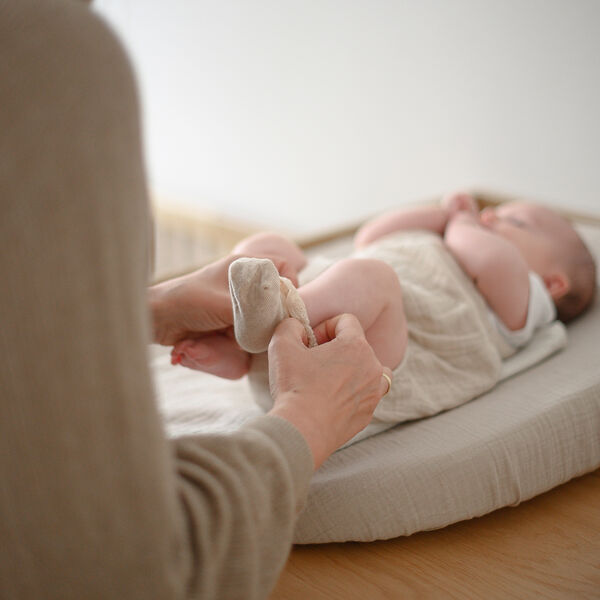 Calm Wickelauflagenbezug, latte, We Are Bitte