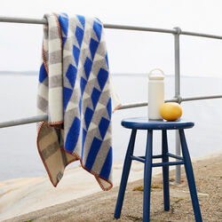 KVAM Half Size Throw, blue, Røros Tweed