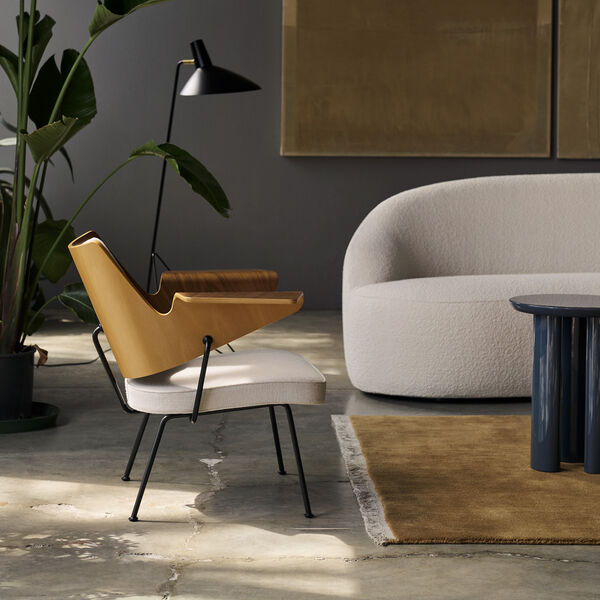 RFH RD8 Lounge Chair, walnut/beech/hallingdal 227, &Tradition