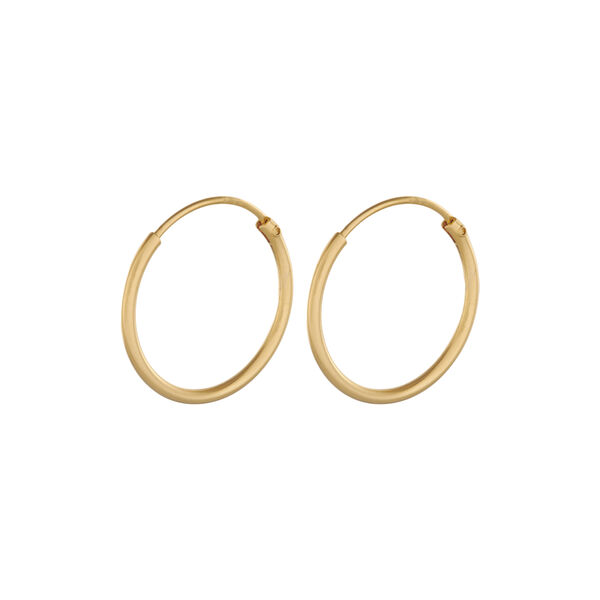Micro Plain Hoop Ohrringe, gold, Pernille Corydon Jewellery