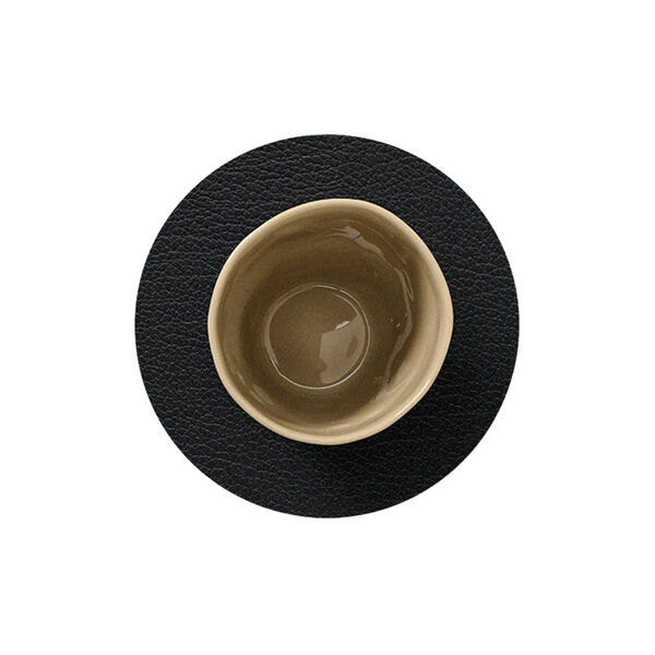 Bull glass mat Circle, black, LIND DNA