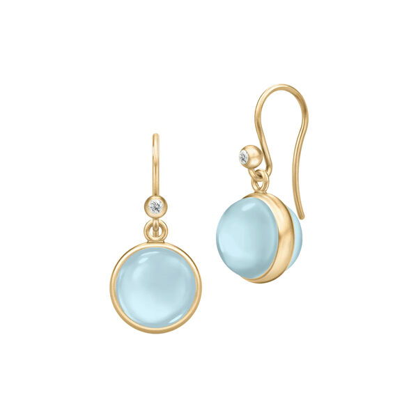 Prime Ohrringe, Gold/Milchiges Aqua, Julie Sandlau