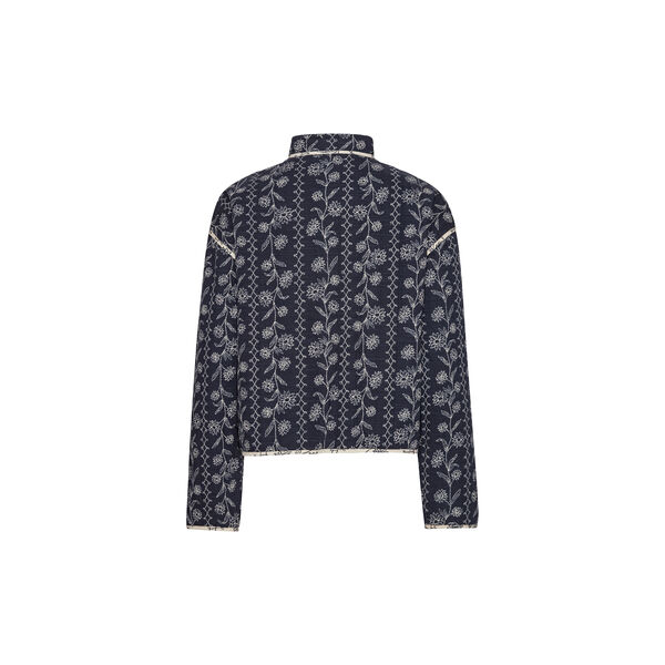 Short Padded jacket, dark wildflower, Ilse Jacobsen Hornb&aelig;k