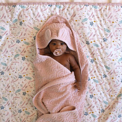 2er-Pack Babyhandt&uuml;cher mit Kapuze und Ohren, dusty rose, Cam Cam Copenhagen