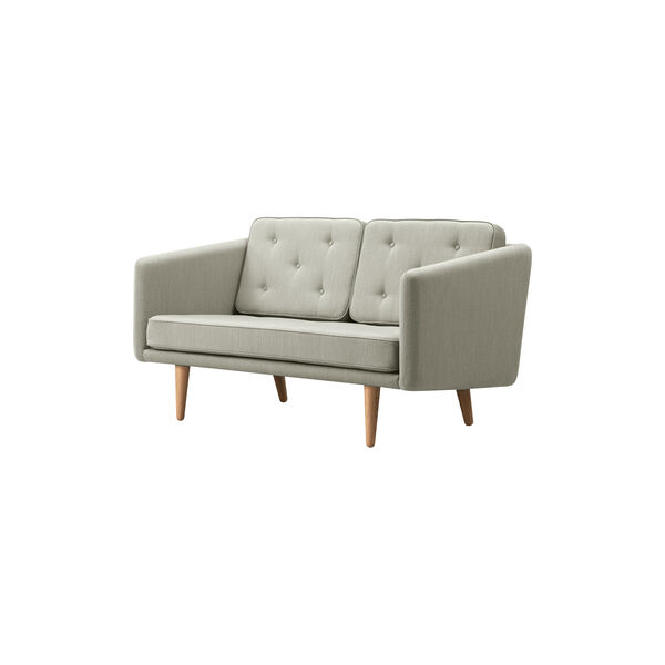 FF2002 No. 1 Sofa 2P, mood 1101/oak light oil, Fredericia Furniture