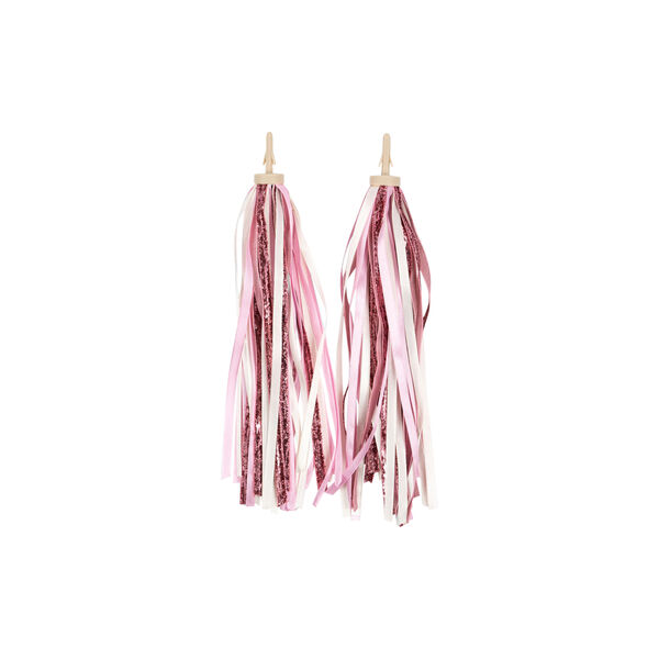Fahrrad-Lenkerfransen und Perlen, pink glitter Fahrrad-Lenkerfransen und Perlen, pink glitter, Konges Sløjd
