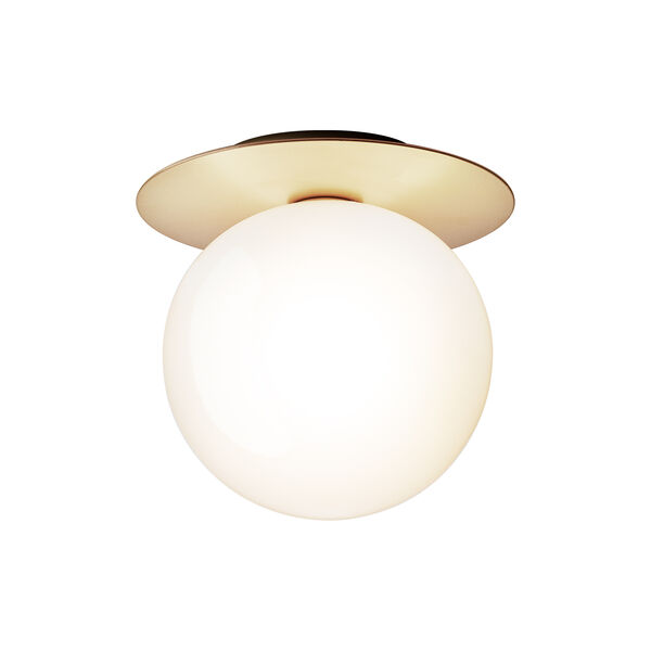 Liila 1 Large Wall Lamp, nordic gold/opal, Nuura
