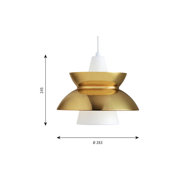 Doo-Wop Pendelleuchte, messing, Louis Poulsen