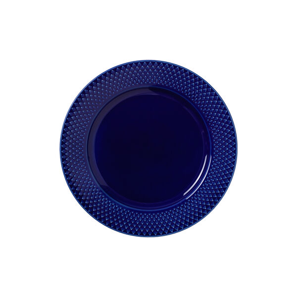Rhombe Color Lunch Plate &Oslash; 23 cm, dark blue, Lyngby Porcel&aelig;n