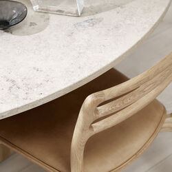 VIPP494 Cabin Runder Tisch, Jura-grau-blau/helle Eiche, Vipp