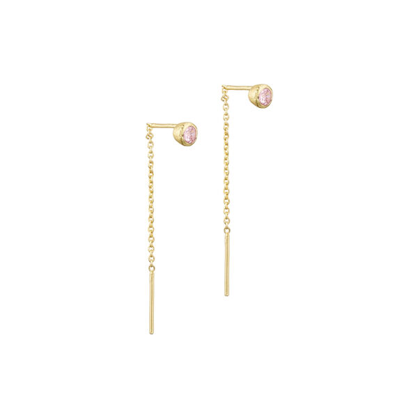 Noora chain earrings, baby pink, Pure by Nat